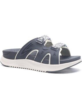 Women's Grey/White Summer Arch Support Plantar Fasciitis Comfort Cushion Sandals